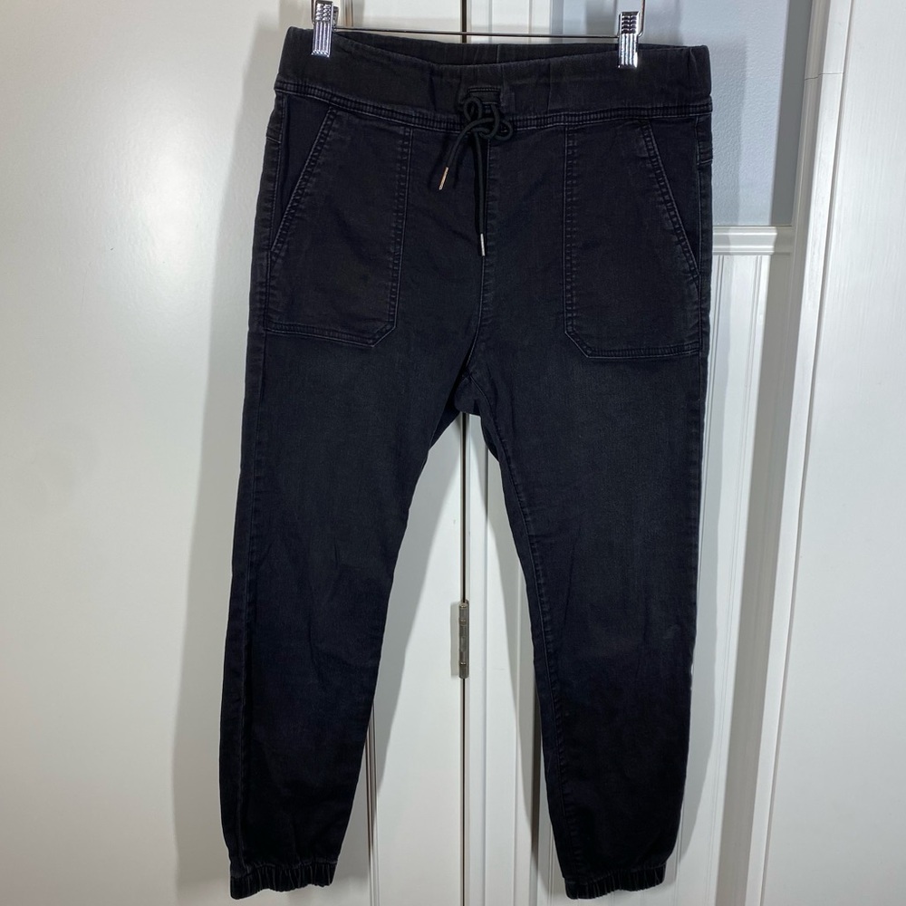 Bevy Flog Shely charcoal black gray Grey Denim jogger pants size‎ 30